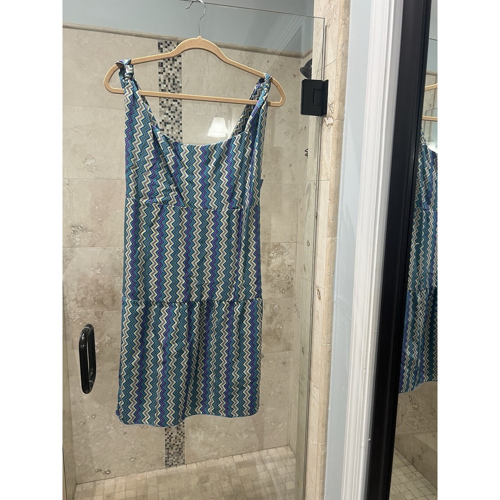 Missoni Sport Multicolor Chevron Print Silk Sleeveless Dress IT 42